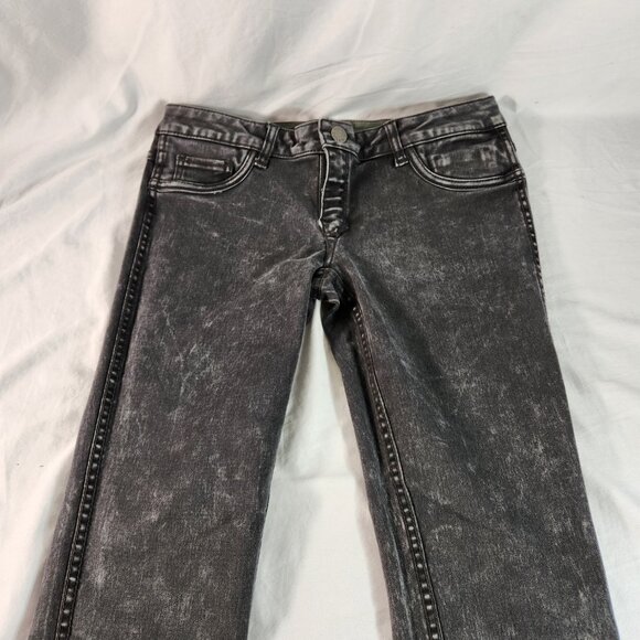 Flip Side Juniors Sz 9 Reversible Skinny Jeans Green Camo Stretch Comfort Skinny - Picture 3 of 12